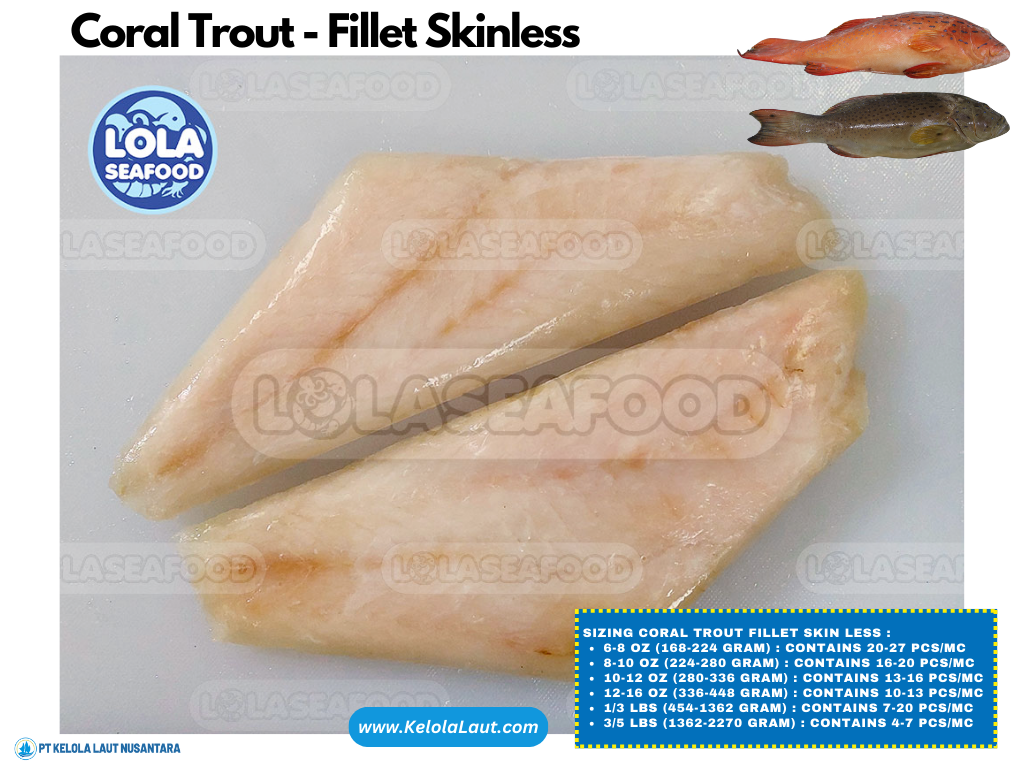 Coral Trout Fillet Skinless